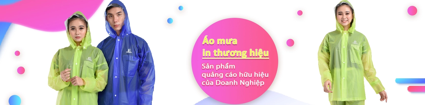 Banner Áo mưa cánh dơi